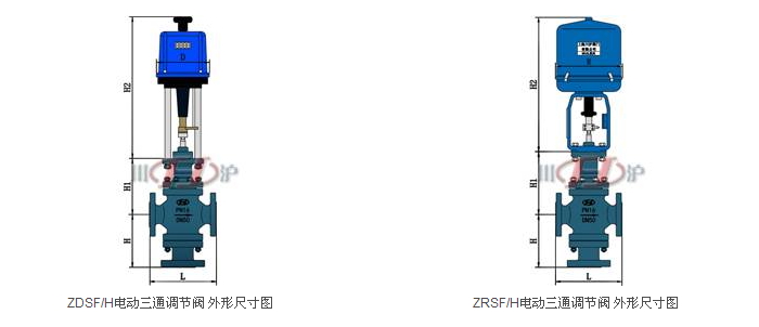 电动三通调节阀结构图_调节阀