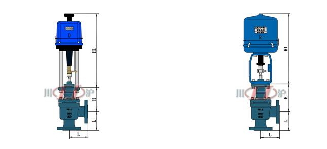 电动角型调节阀结构图