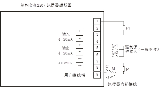 382数显智能电动执行器接线图