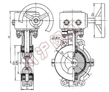 衬氟蝶阀结构图