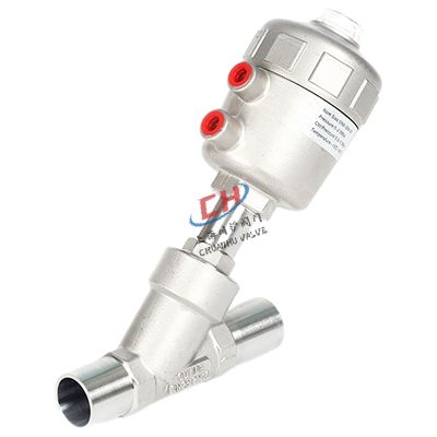 P2气动法兰角座阀图片