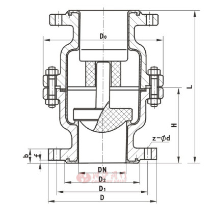 衬氟止回阀结构图