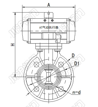 气动塑料蝶阀结构图