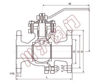 美标球阀结构图