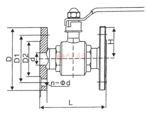卫生级法兰球阀结构图