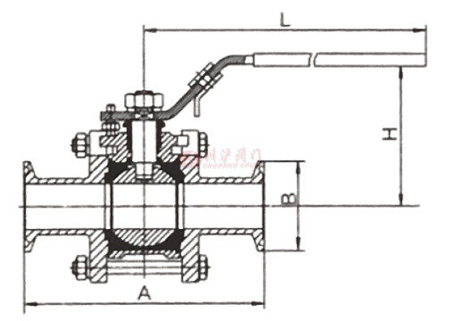 三片式快装球阀结构图