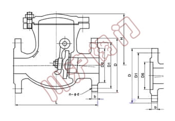 旋启式止回阀结构图