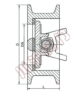 蝶式止回阀结构图