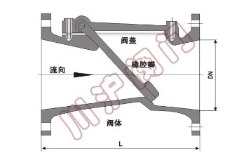 橡胶瓣止回阀结构图