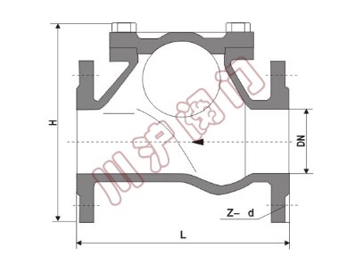滑道滚球式止回阀结构图